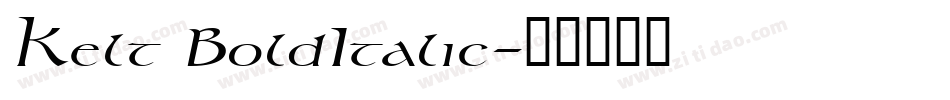 Kelt BoldItalic字体转换